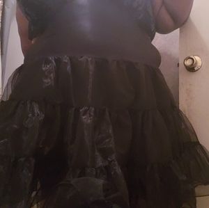 Plus size black petticoat